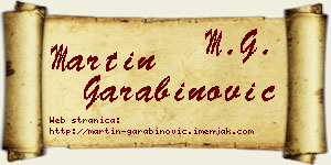 Martin Garabinović vizit kartica